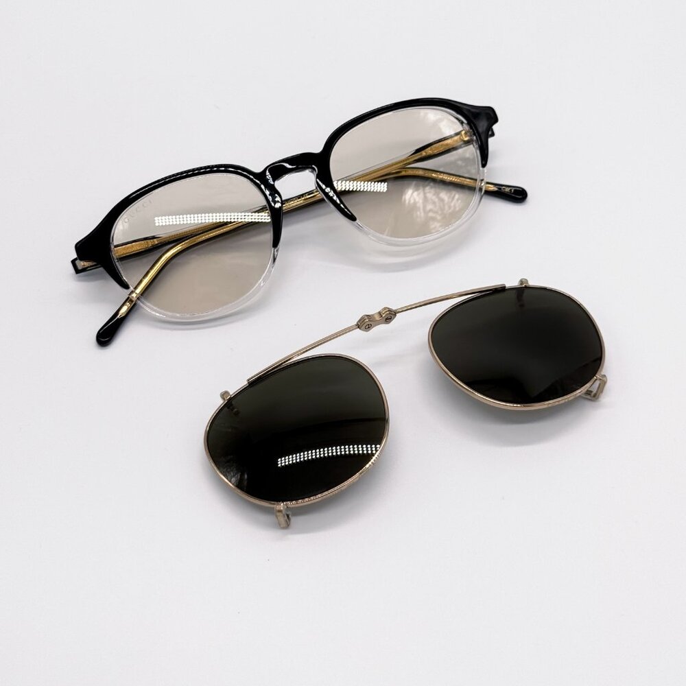 NEW GUCCI SUNGLASSES MEN ROUND BLACK GUCCI GG1212S 002 - Picture 3 of 15